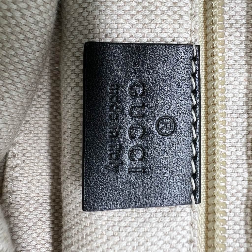 Gucci GG Canvas Leather Flap Messenger Bag B22440