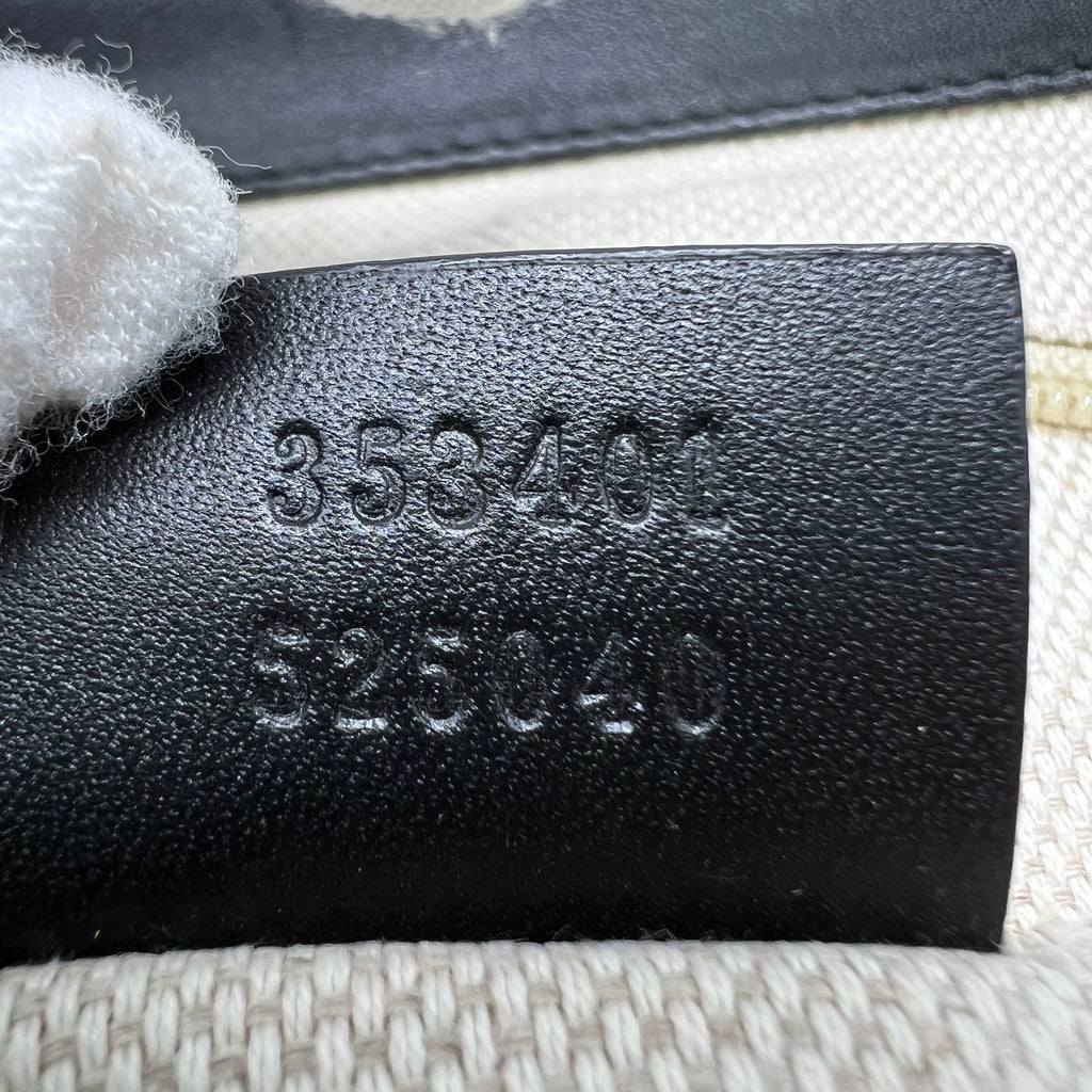 Gucci GG Canvas Leather Flap Messenger Bag B22440