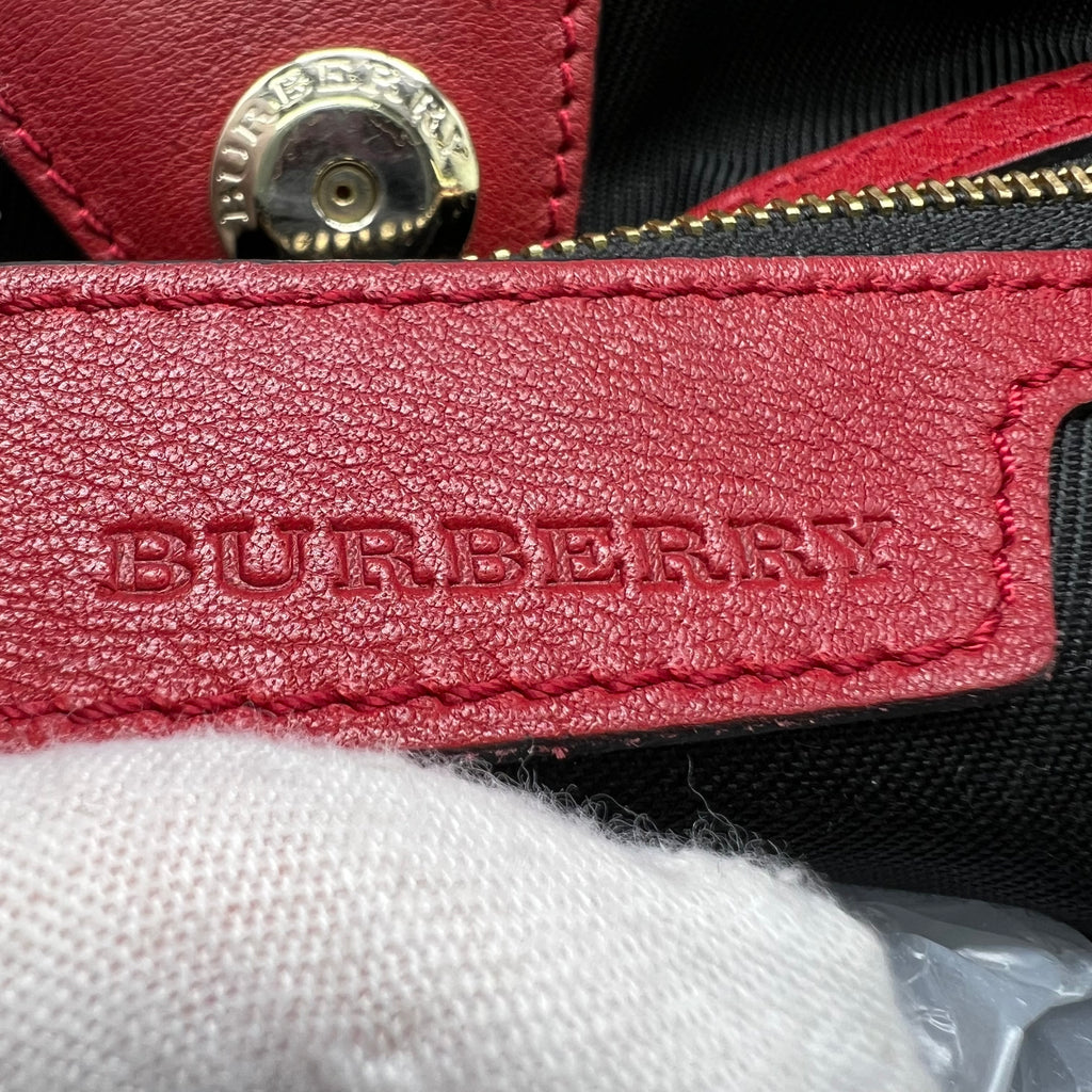 Burberry Small Haymarket Check Coated Canvas and Leather Canterbury Tote B22480
