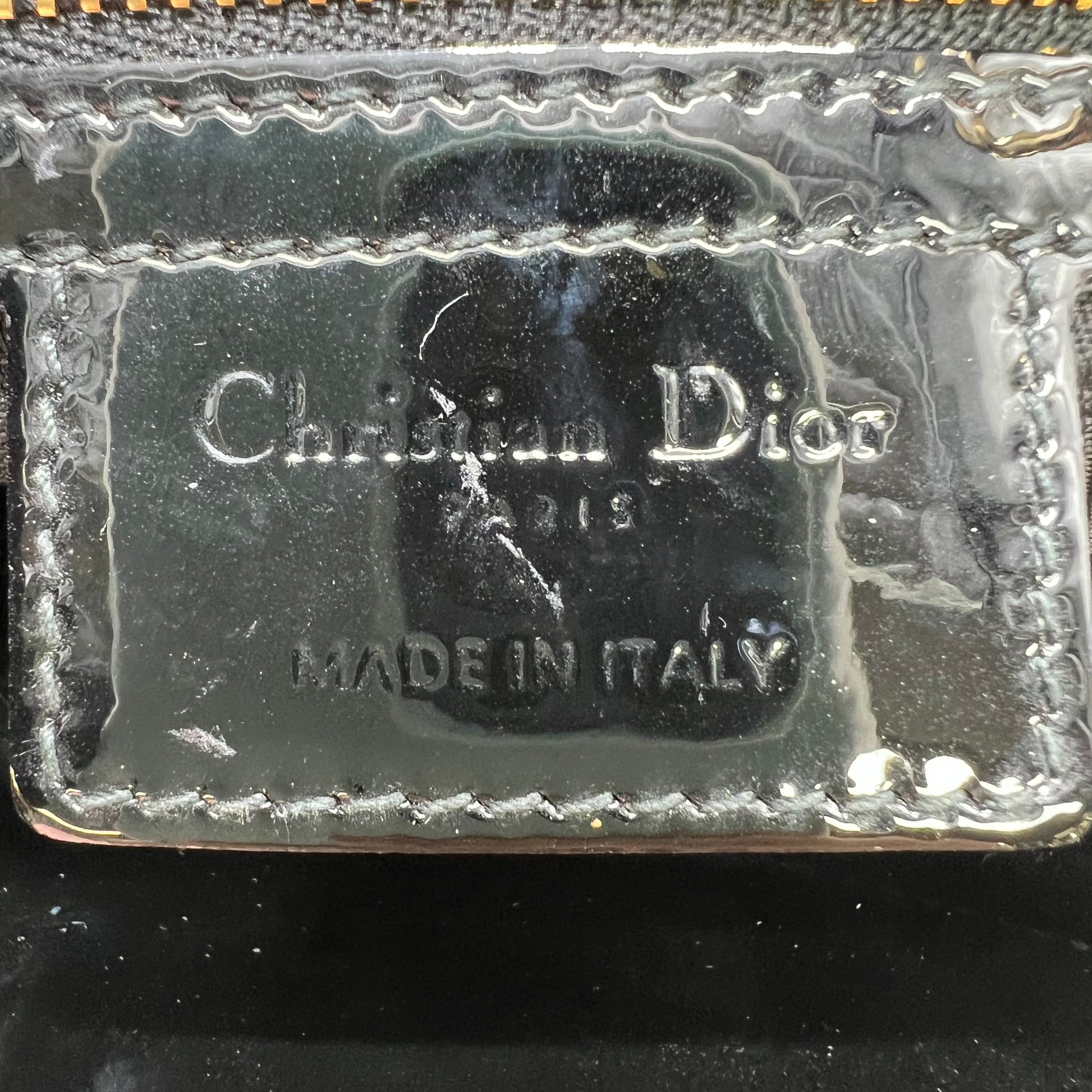 Large Lady Dior Bag in Black Patent Cannage B22541