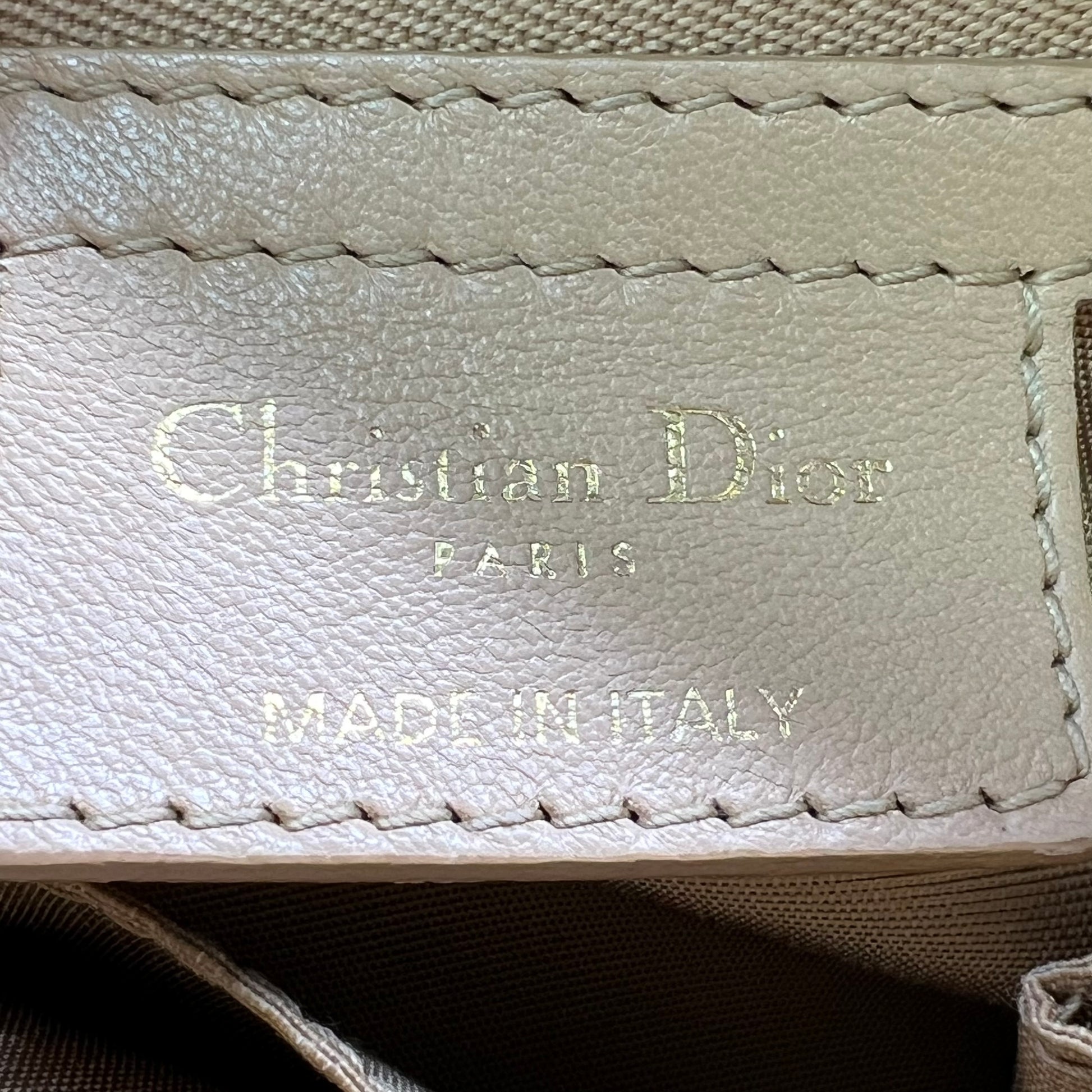Christian Dior Lambskin Cannage Granville Polochon Tote Bag B22633