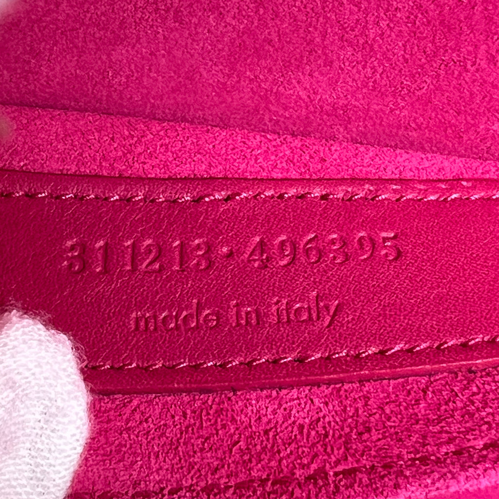 Calfskin Classic Y Ligne Clutch Fuchsia B22615