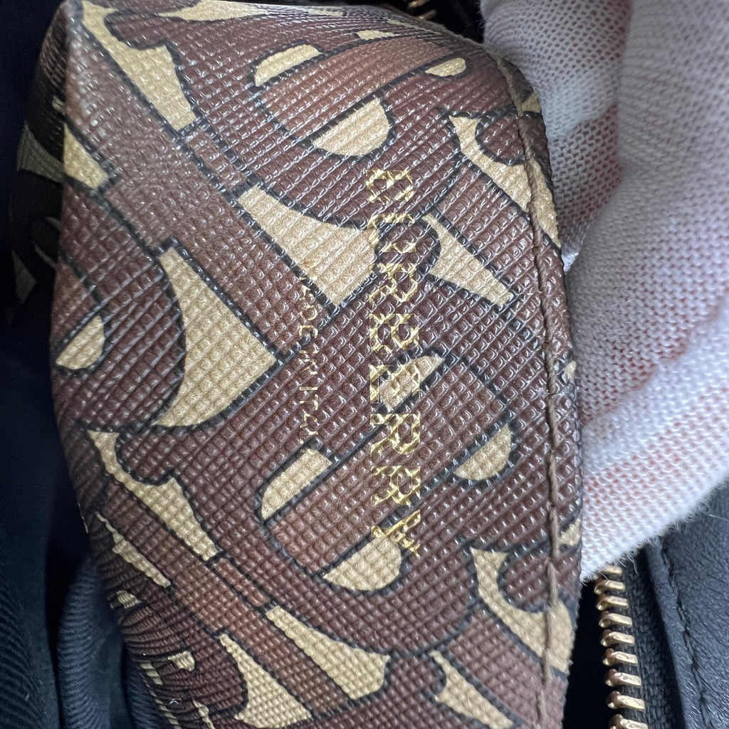 Burberry Small Monogram Stripe E-canvas Camera Bag B22414