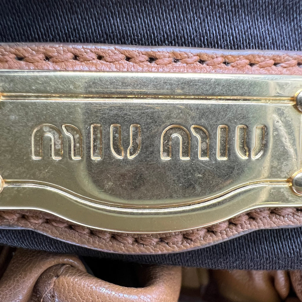 Miu Miu Matelassé 2-Way Top Handle Shoulder Bag B22252