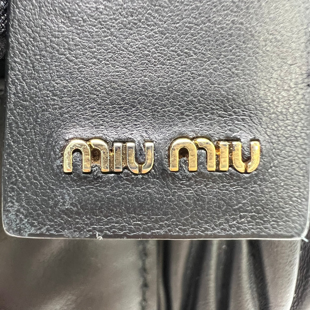 black Miu Miu Matelassé leather handbag B22419
