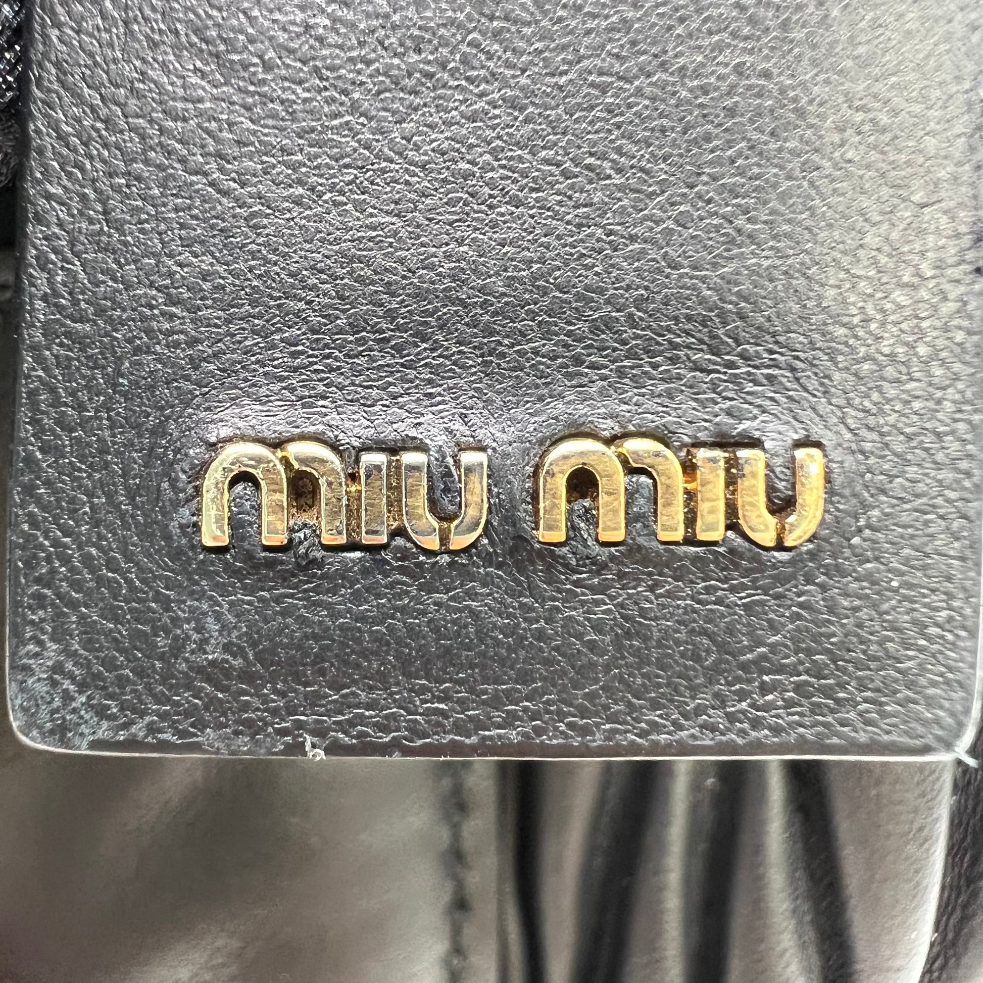 black Miu Miu Matelassé leather handbag B22419