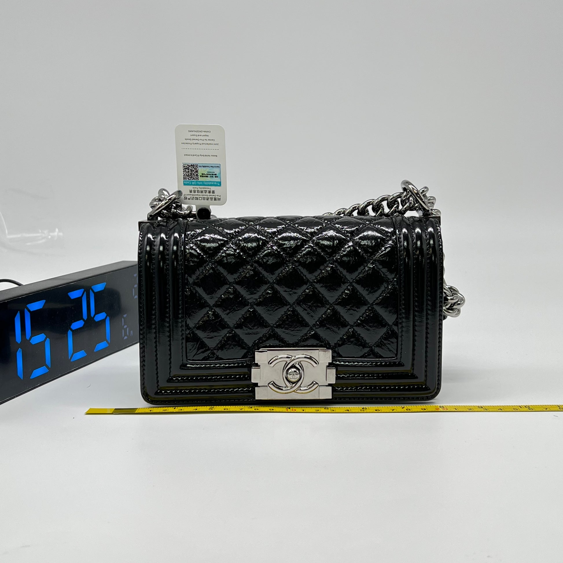 Boy patent leather crossbody bag
