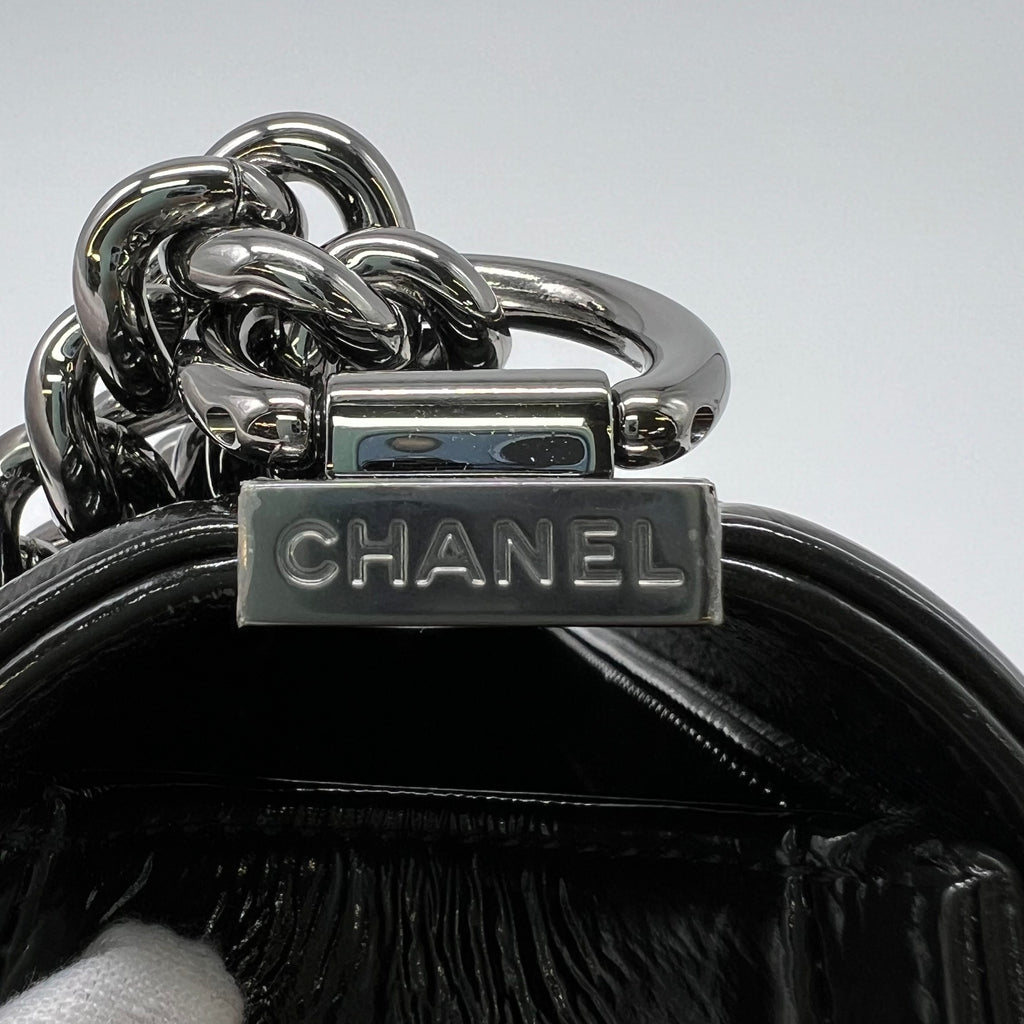 Boy patent leather crossbody bag