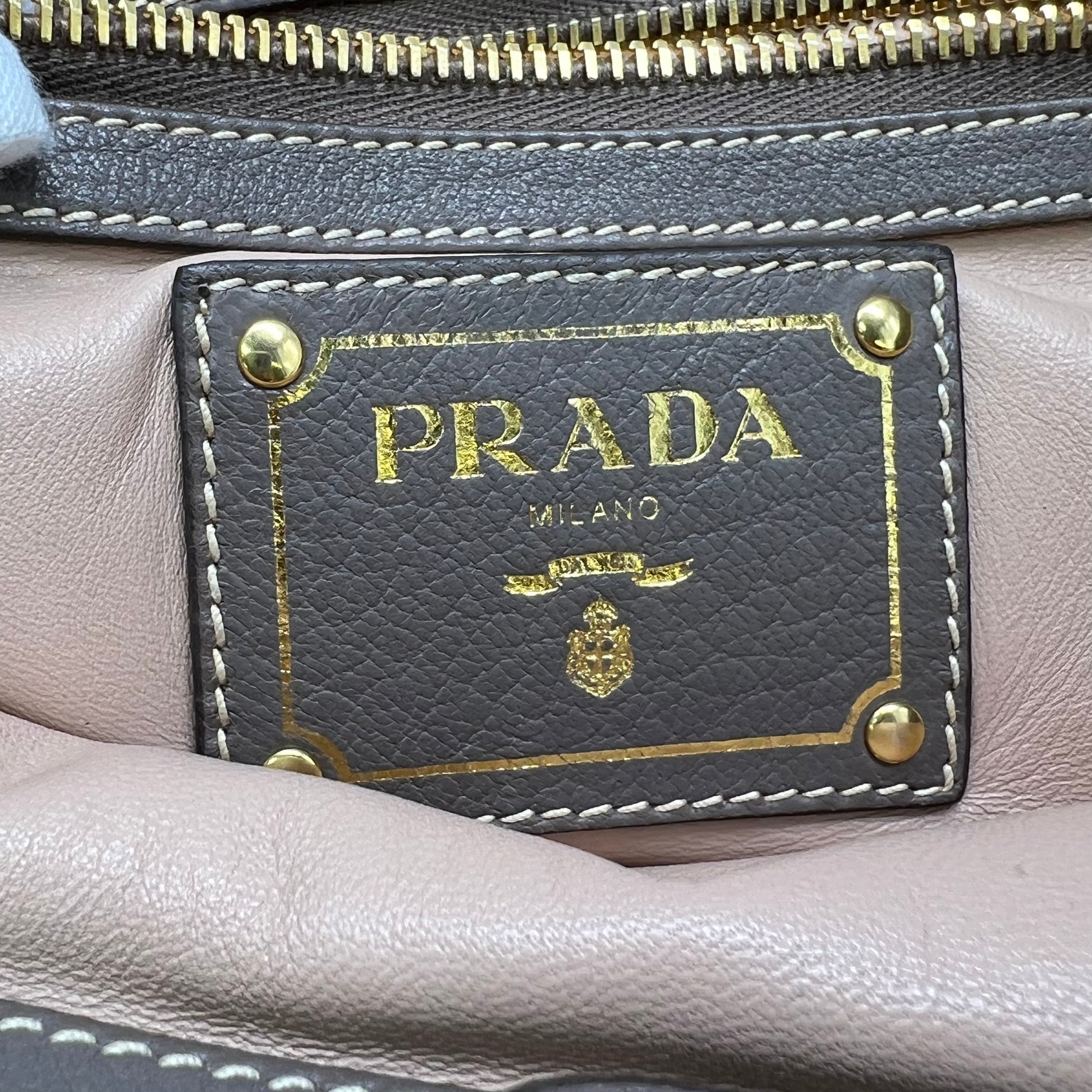 Prada Argilla Vitello Daino Shopping Tote Bag B22750
