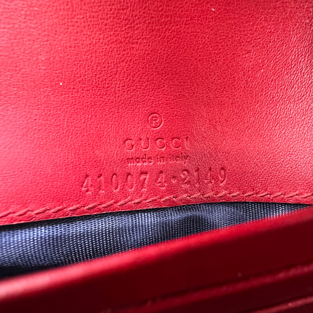 Gucci GG Supreme Monogram Blooms Continental Flap Wallet in Blue W22211