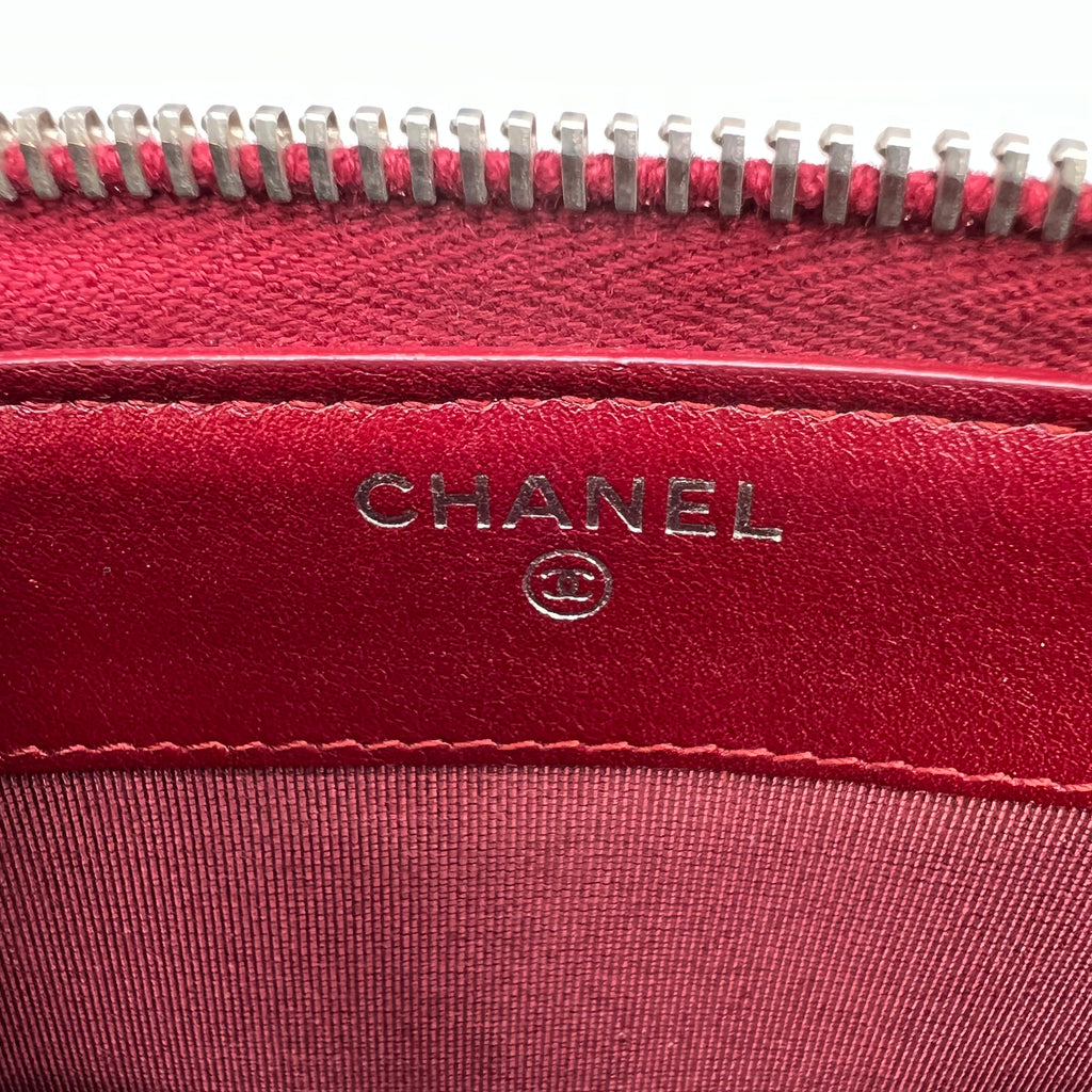 Chanel Patent Quilted Brilliant Zip W22021