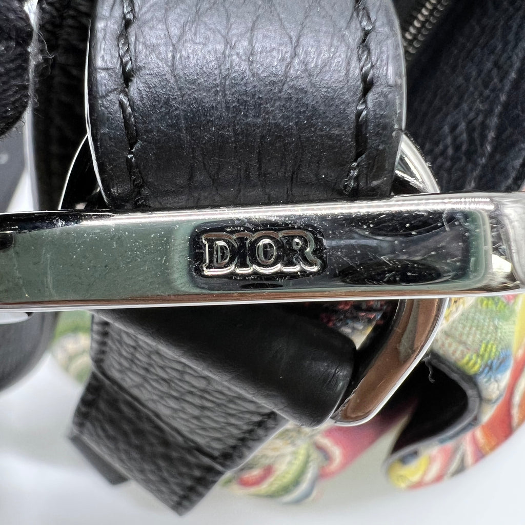 Christian Dior x Kenny Scharf Saddle Soft Bag in a multicolored jacquard canvas