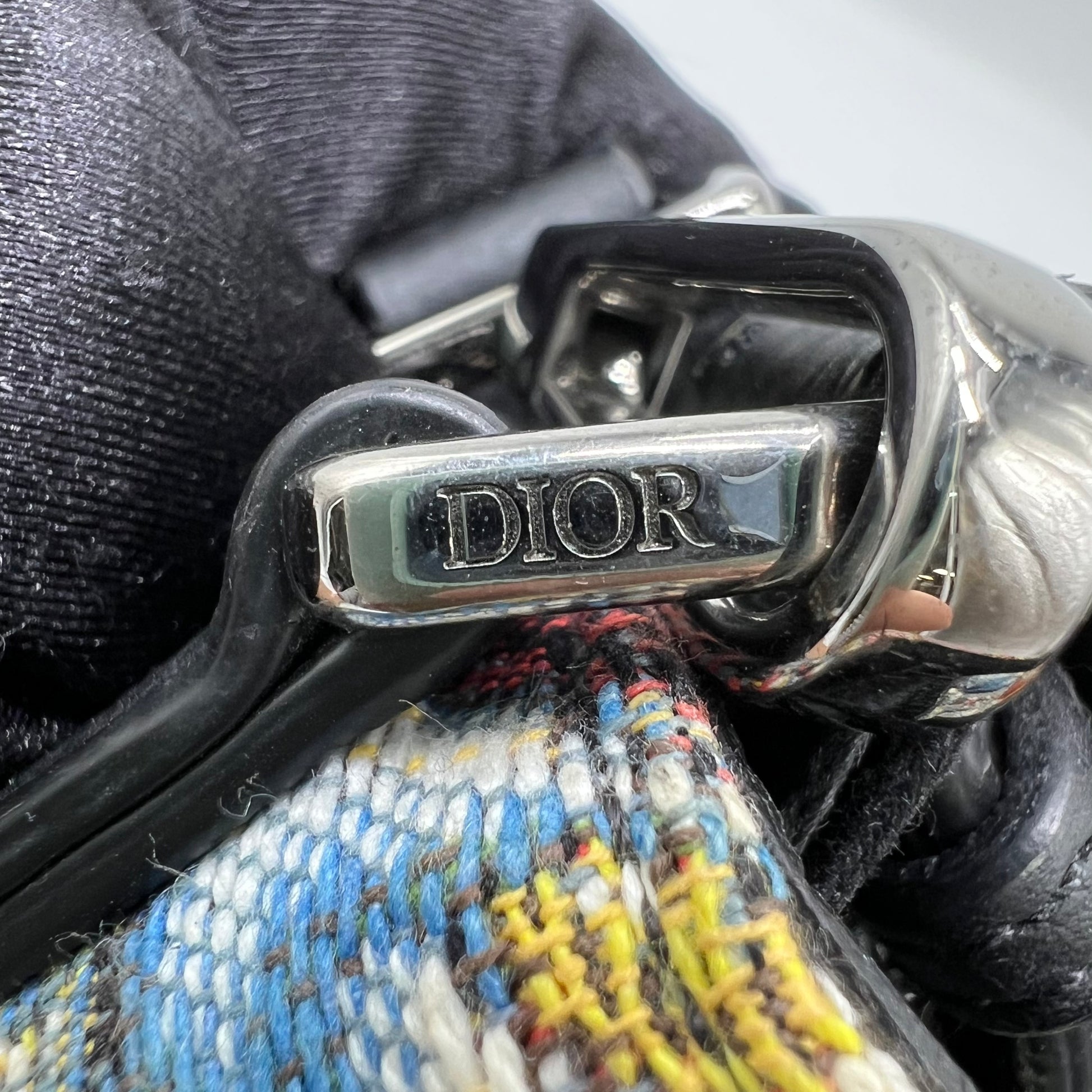 Christian Dior x Kenny Scharf Saddle Soft Bag in a multicolored jacquard canvas