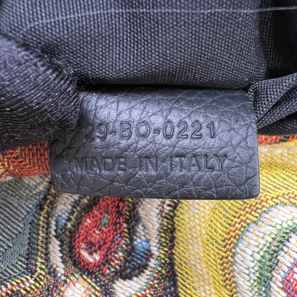 Christian Dior x Kenny Scharf Saddle Soft Bag in a multicolored jacquard canvas