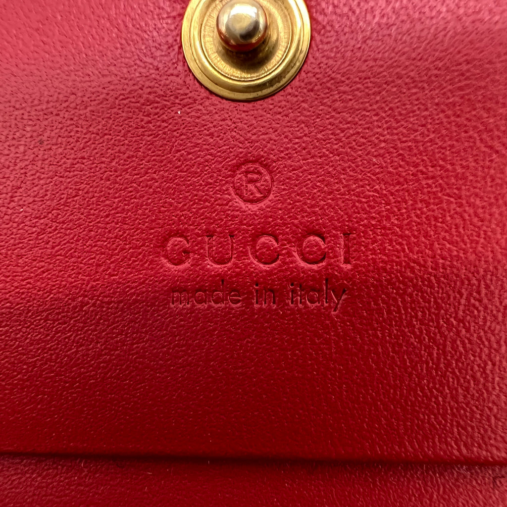 Gucci GG Supreme Cherry Card Case Wallet W22286