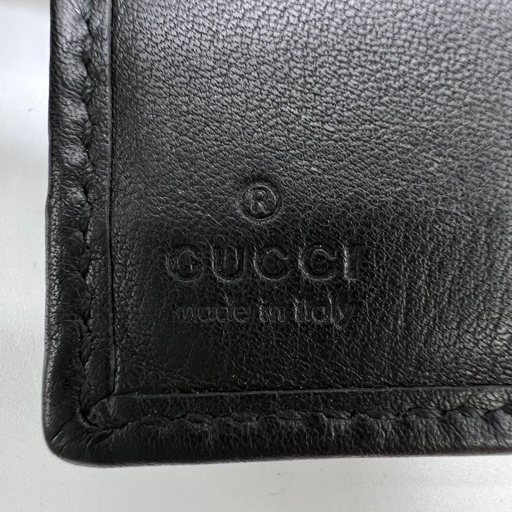 Gucci Smooth Leather Bifold Wallet with Vintage "Made in Italy by Gucci" Script W22266