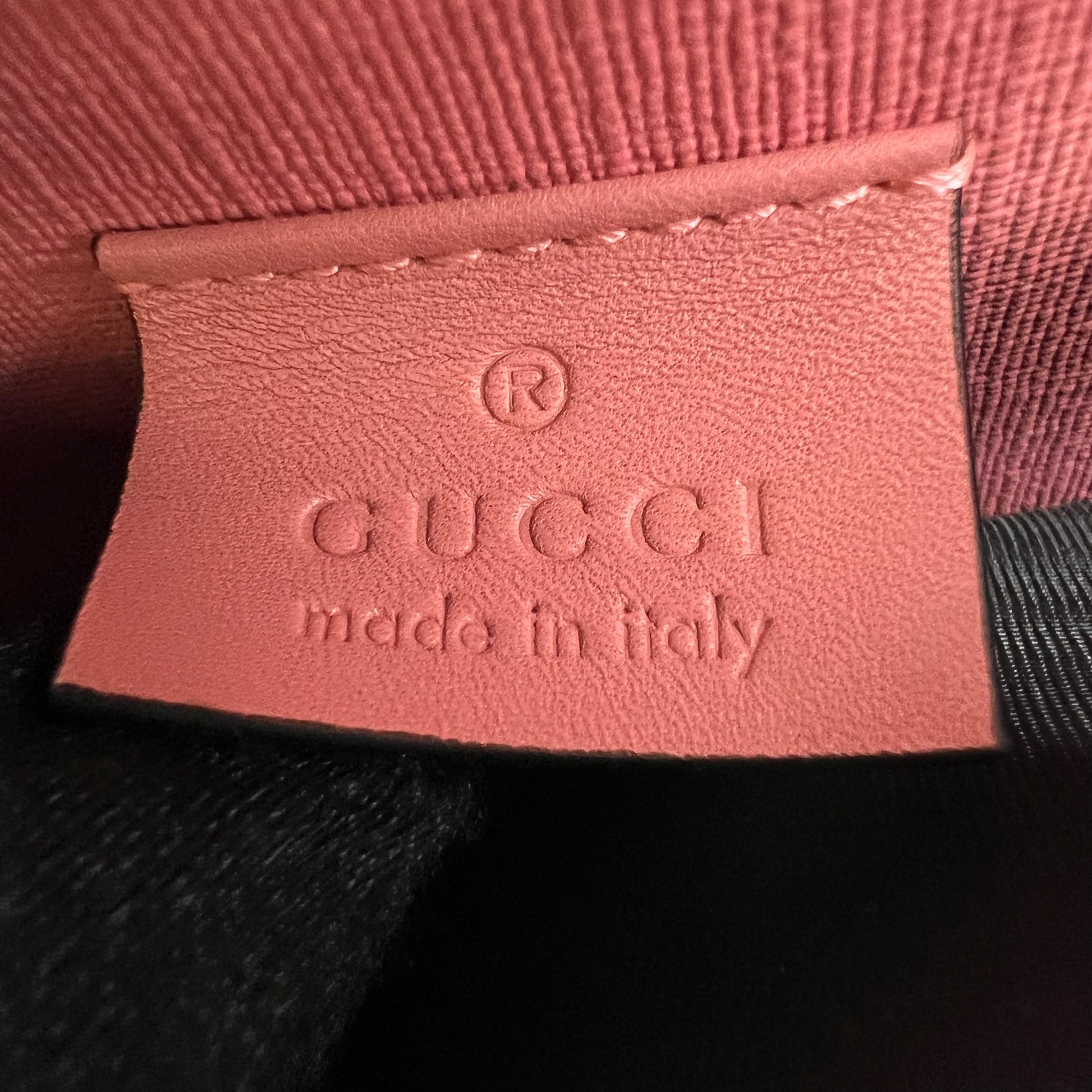 Gucci GG Supreme Monogram Embroidered Face Chain Wristlet Wallet W22283
