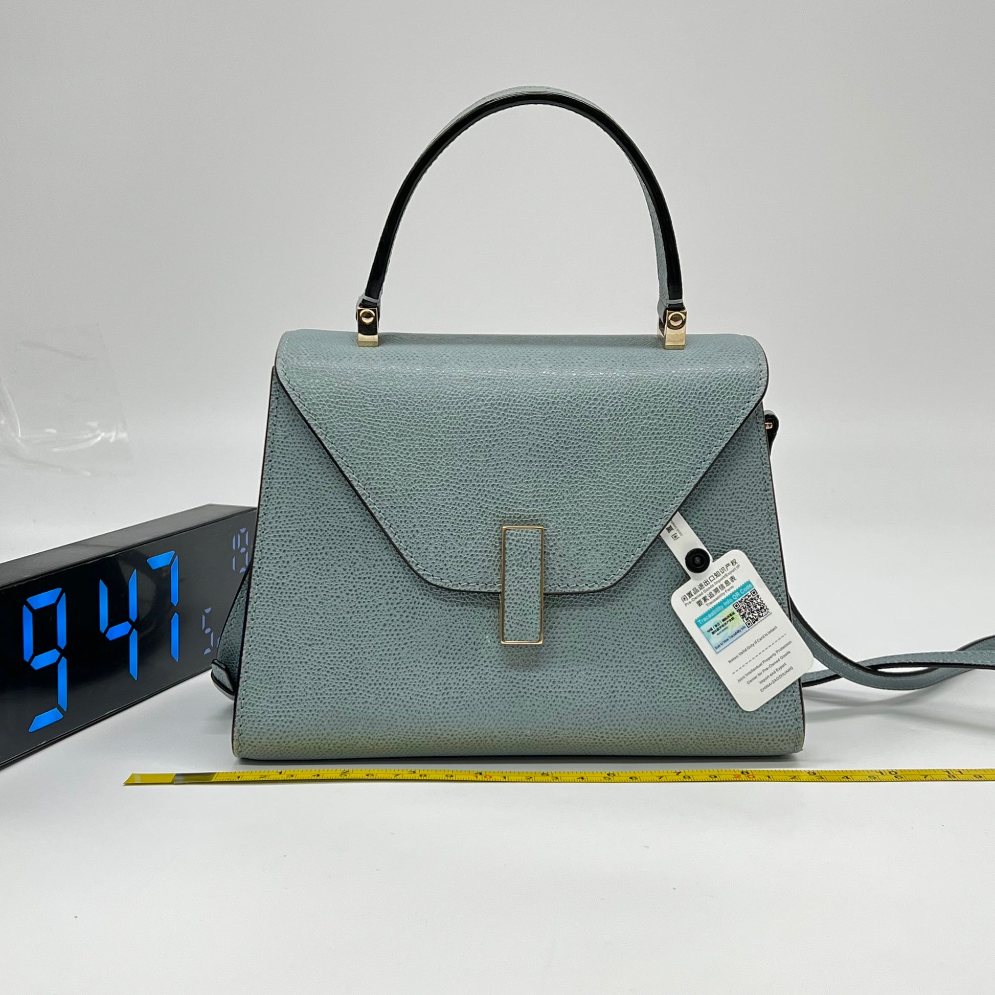 Valextra Iside bag in a blue leather
