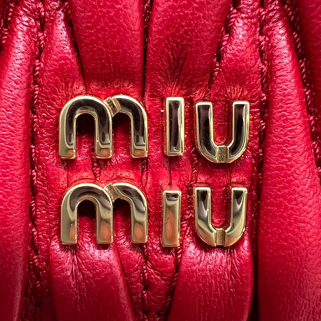 Miu Miu Matelassé Nappa Leather Micro Pouch Bag Charm W22295