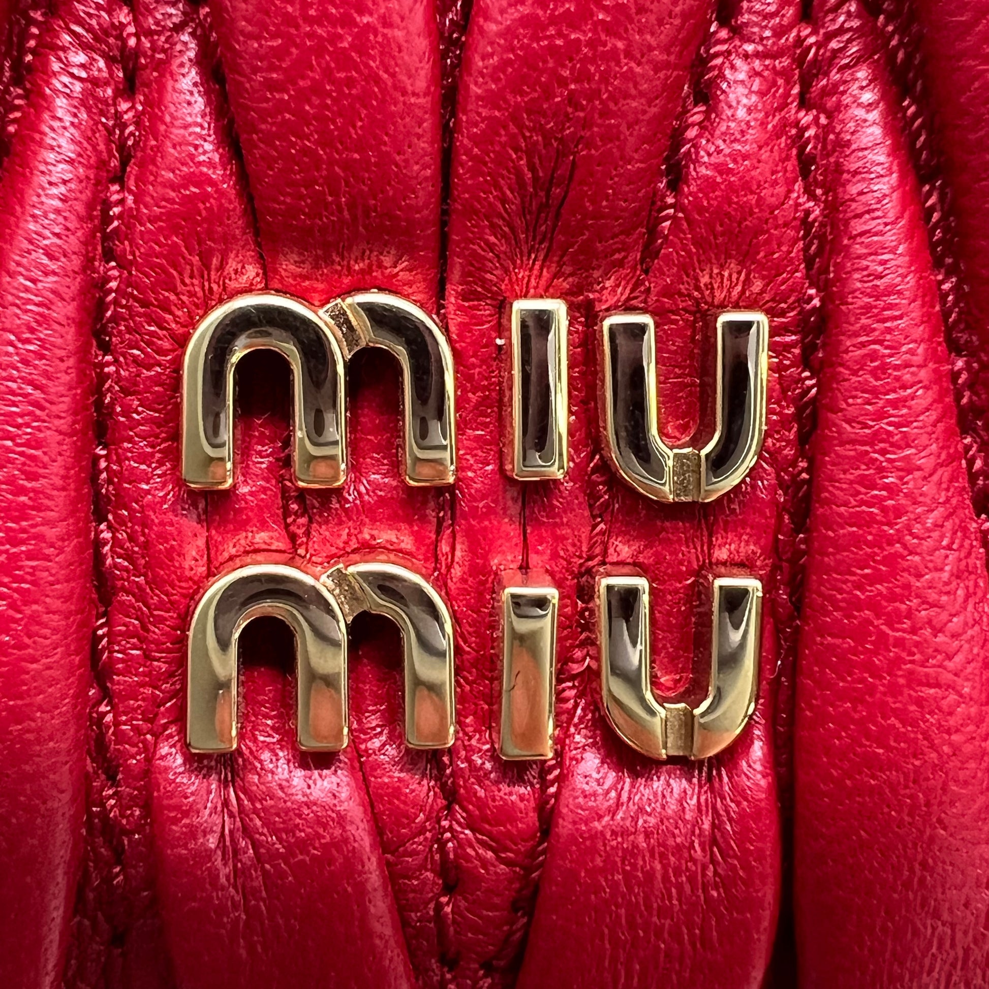 Miu Miu Matelassé Nappa Leather Micro Pouch Bag Charm W22295