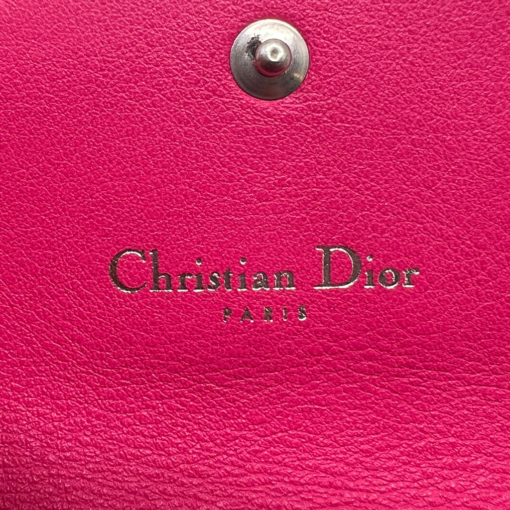 Christian Dior Pebbled Leather Diorissimo Rencontre Wallet on Chain B22951