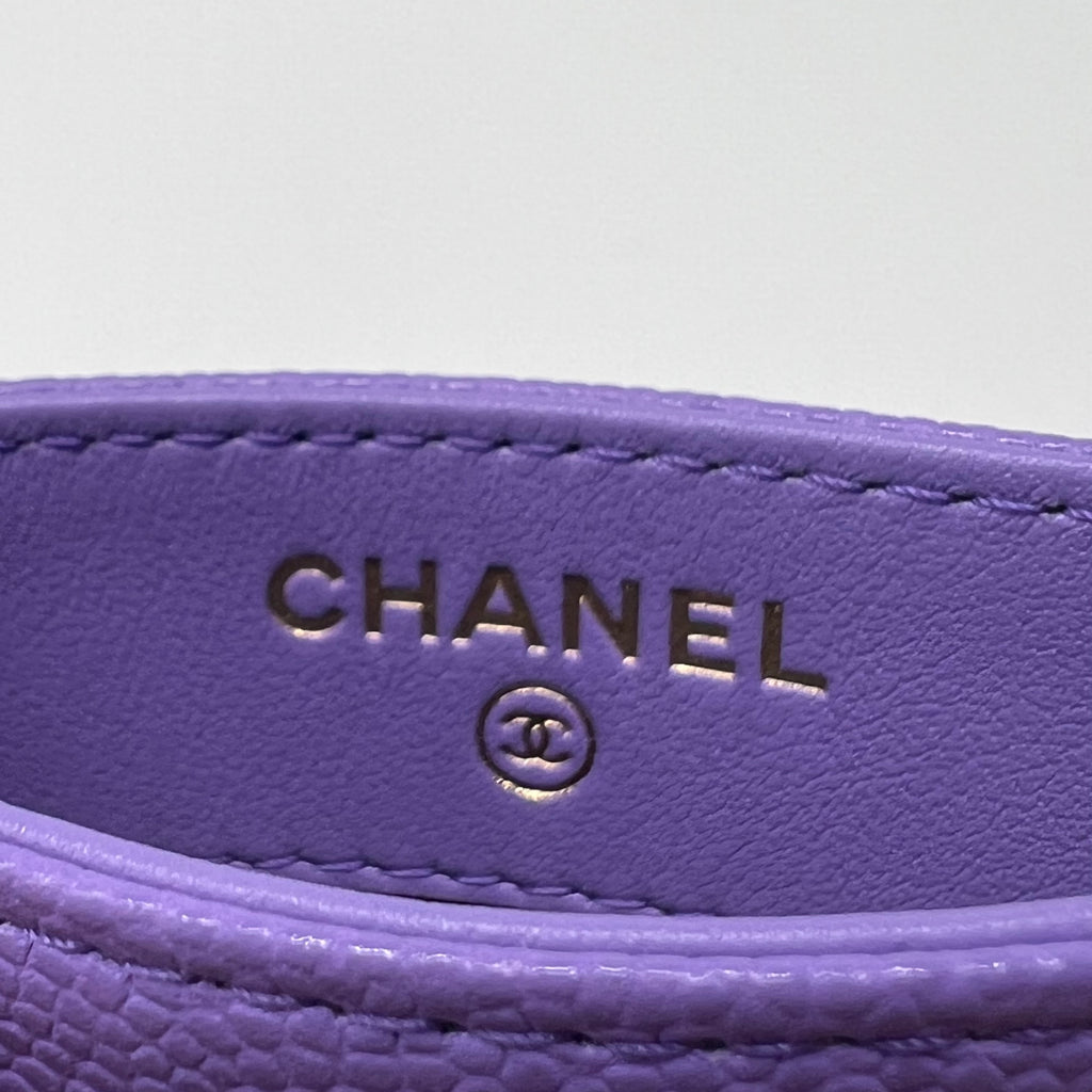 Chanel Classic Quilted Flat Card Holder W22293