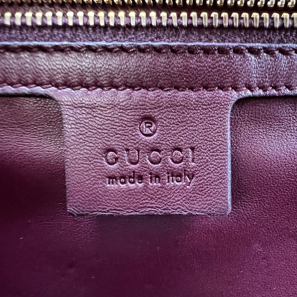 Gucci Broadway Medium Microguccissima Patent Leather Clutch Bag W21854