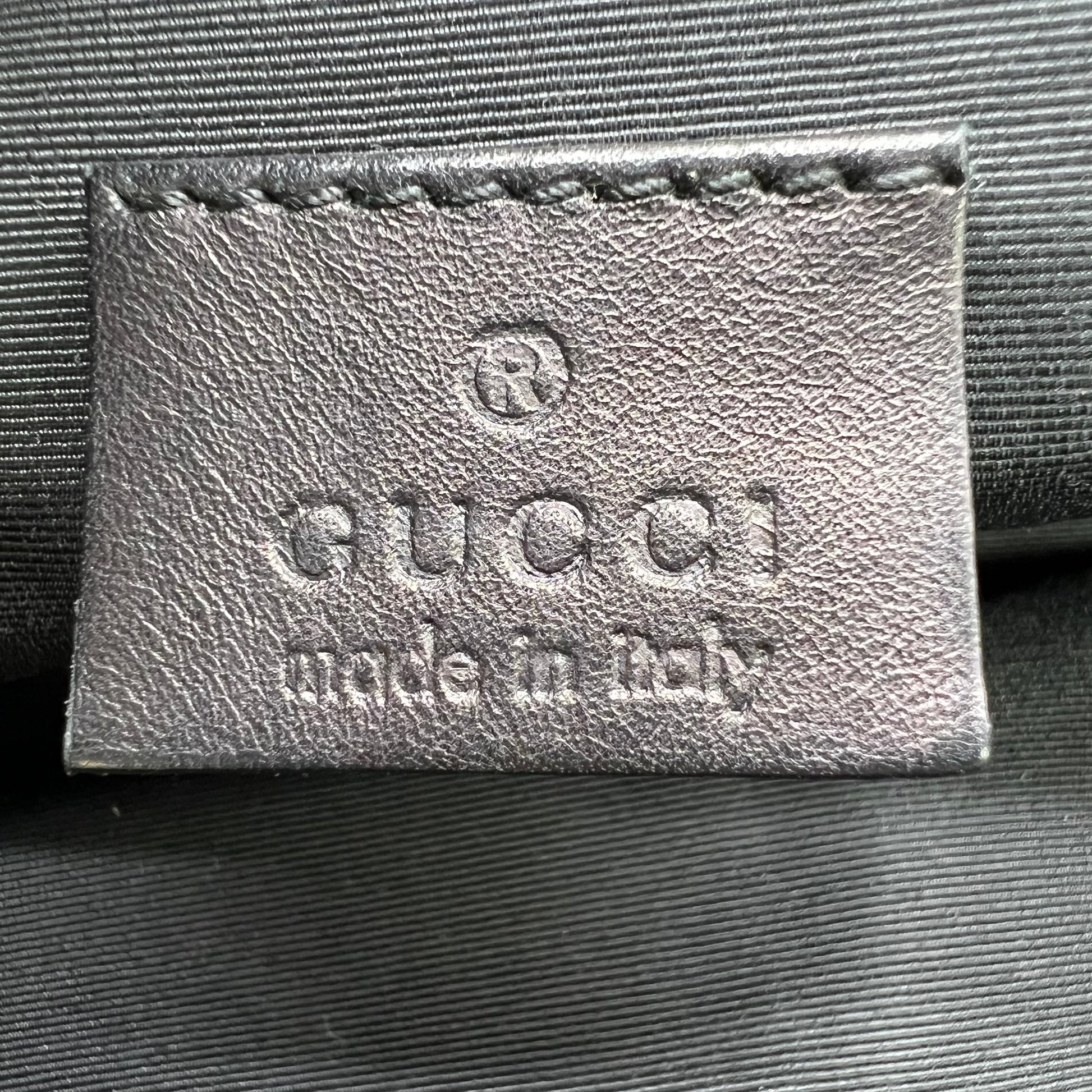 Gucci GG Denim Half Moon Pochette Shoulder Bag B22947