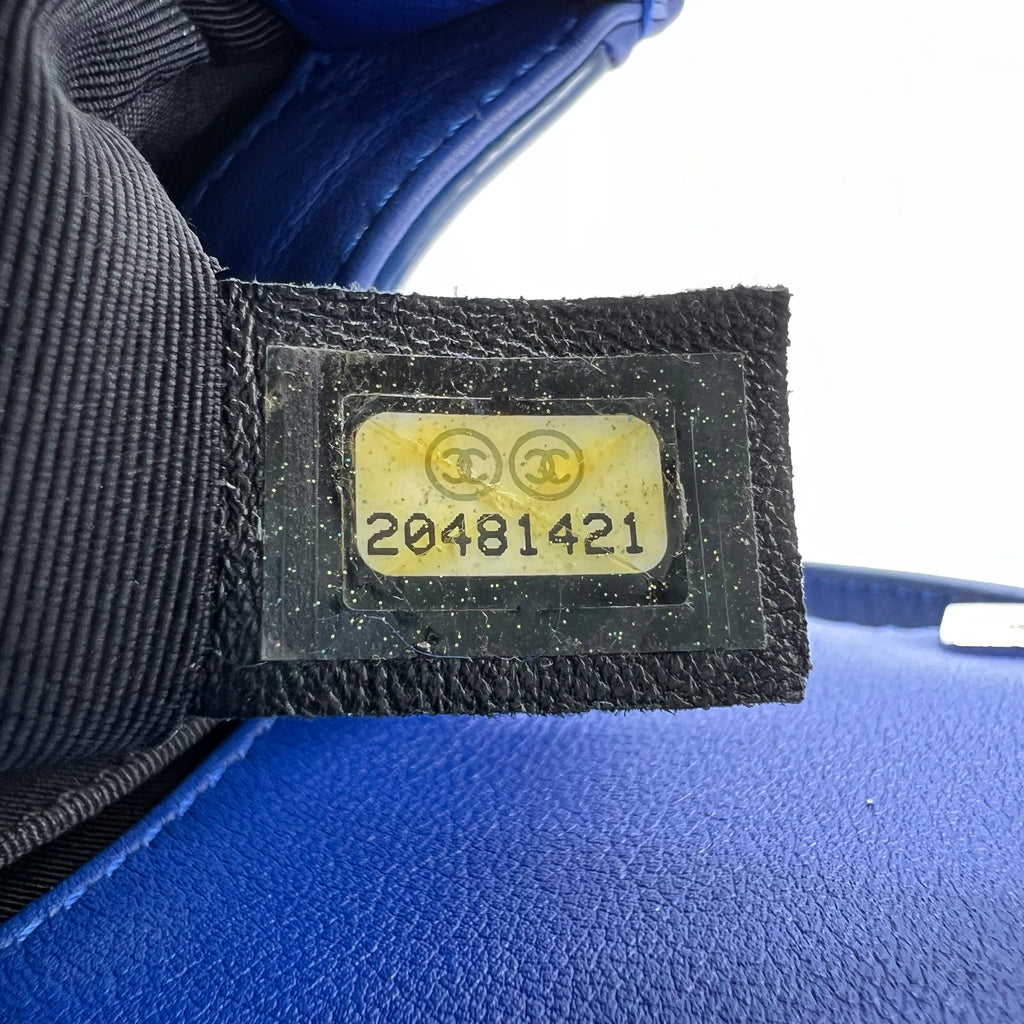 Chanel Boy Flap Quilted Old Medium Royal Blue B22886