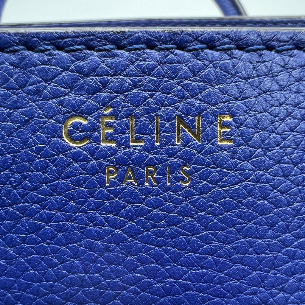 Céline Drummed Calfskin Luggage Micro Shopper Bag B22758