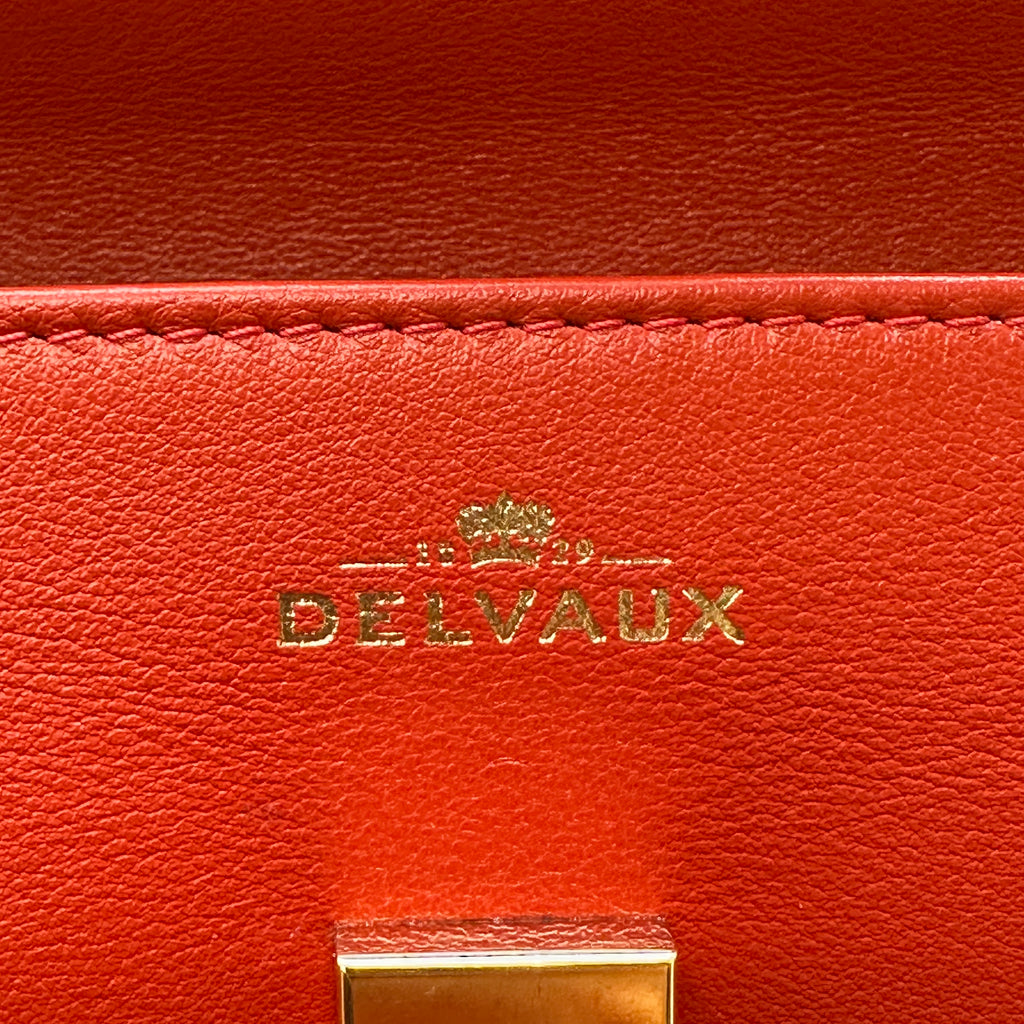 Delvaux Tempête MM Bag in Red Smooth Calfskin Leather B22726