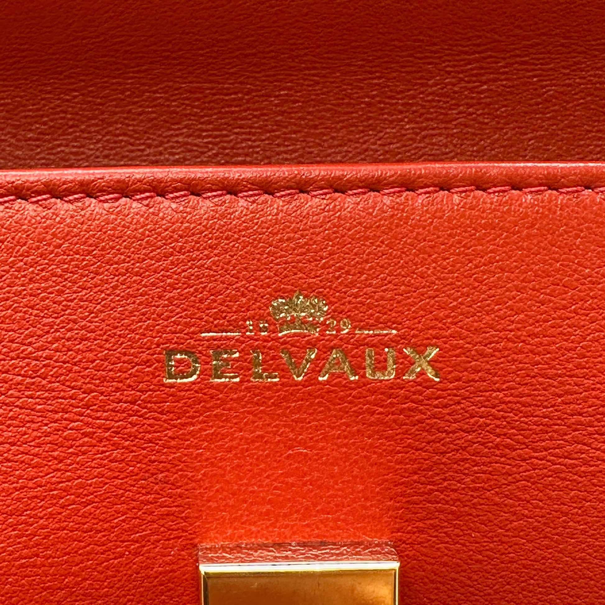 Delvaux Tempête MM Bag in Red Smooth Calfskin Leather B22726