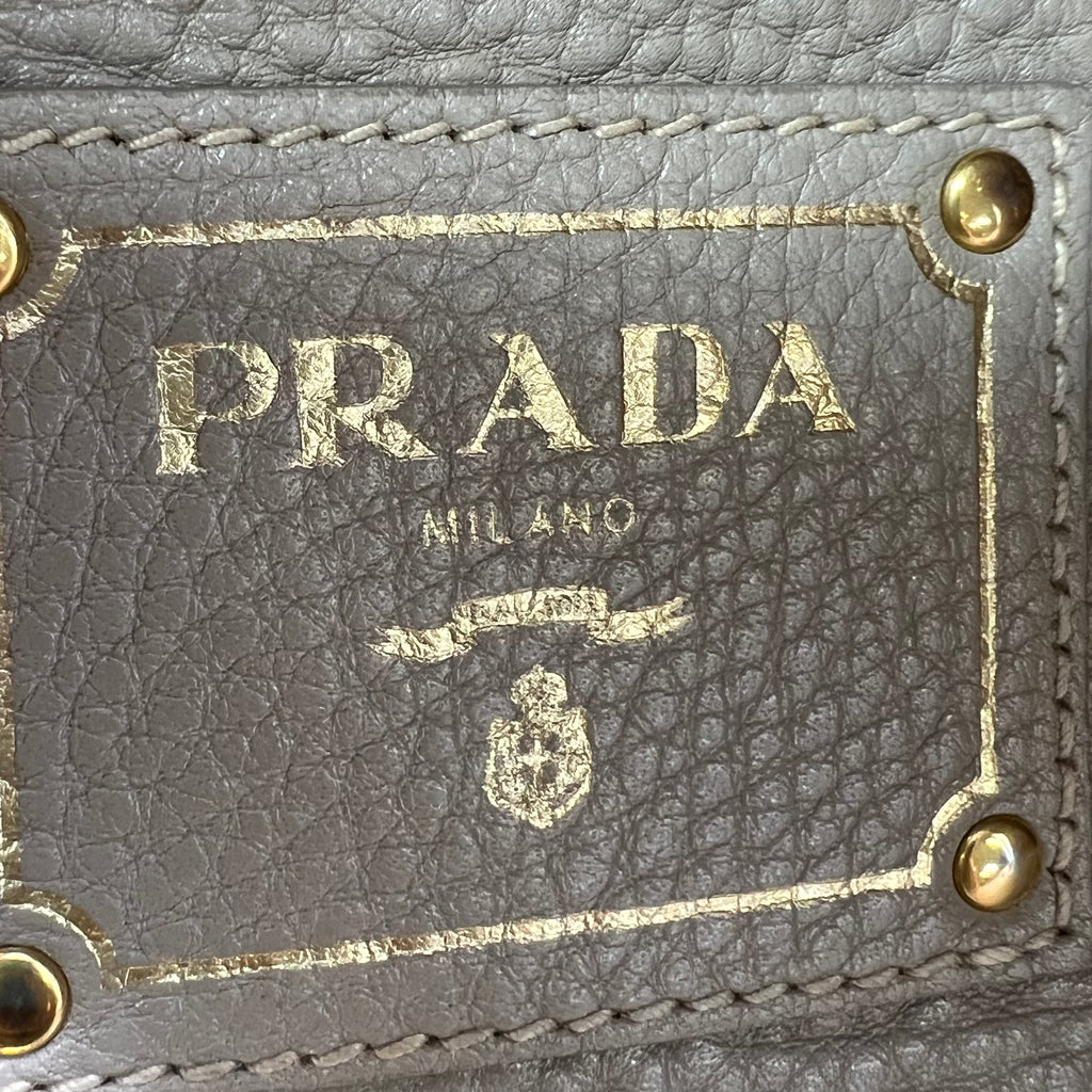 Prada Vitello Daino Side-Pocket Tote Bag B22001