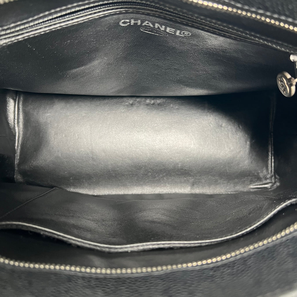 Chanel Caviar Quilted Medallion Tote Black twins B22911
