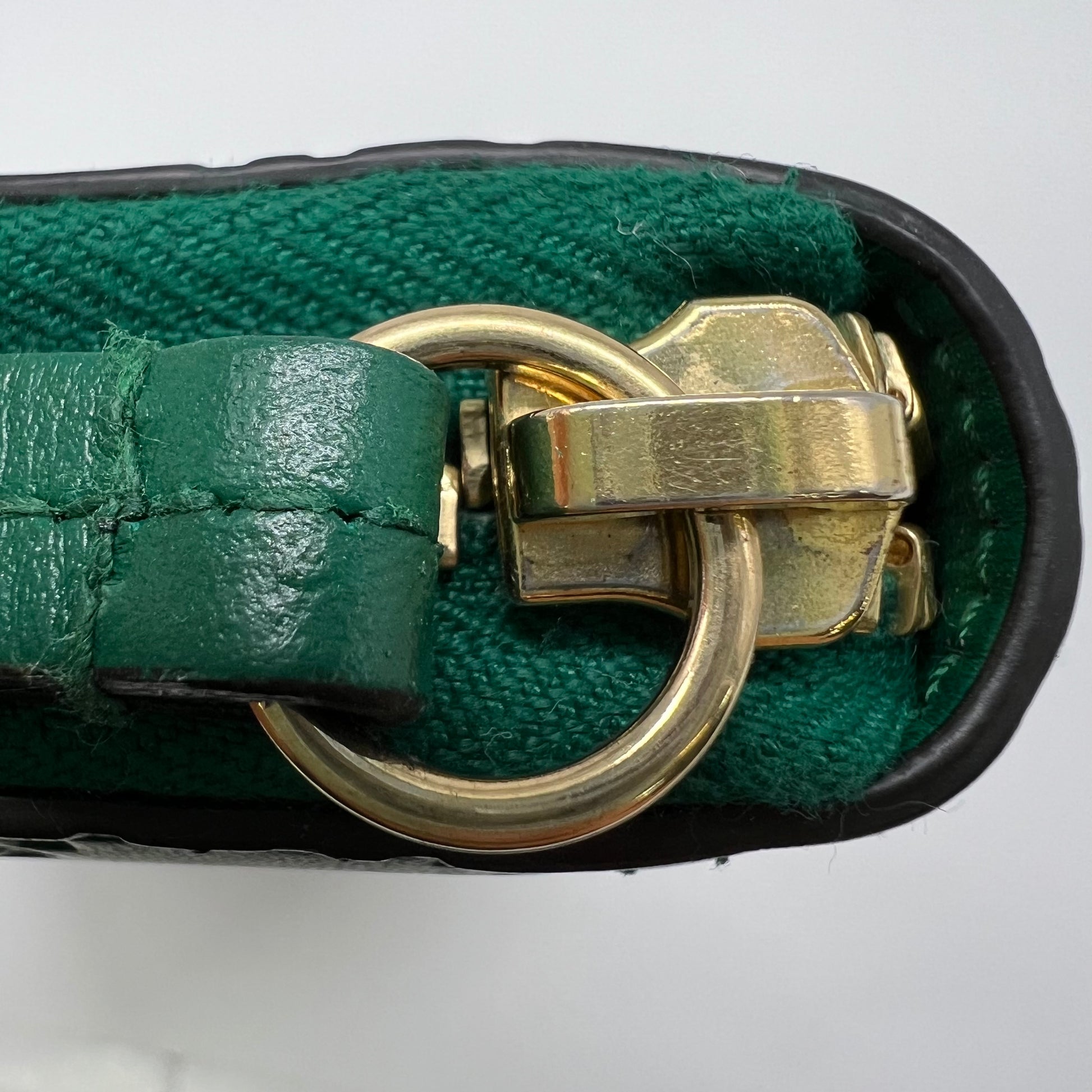 Green Guccissima Leather Zip Around Continental Wallet