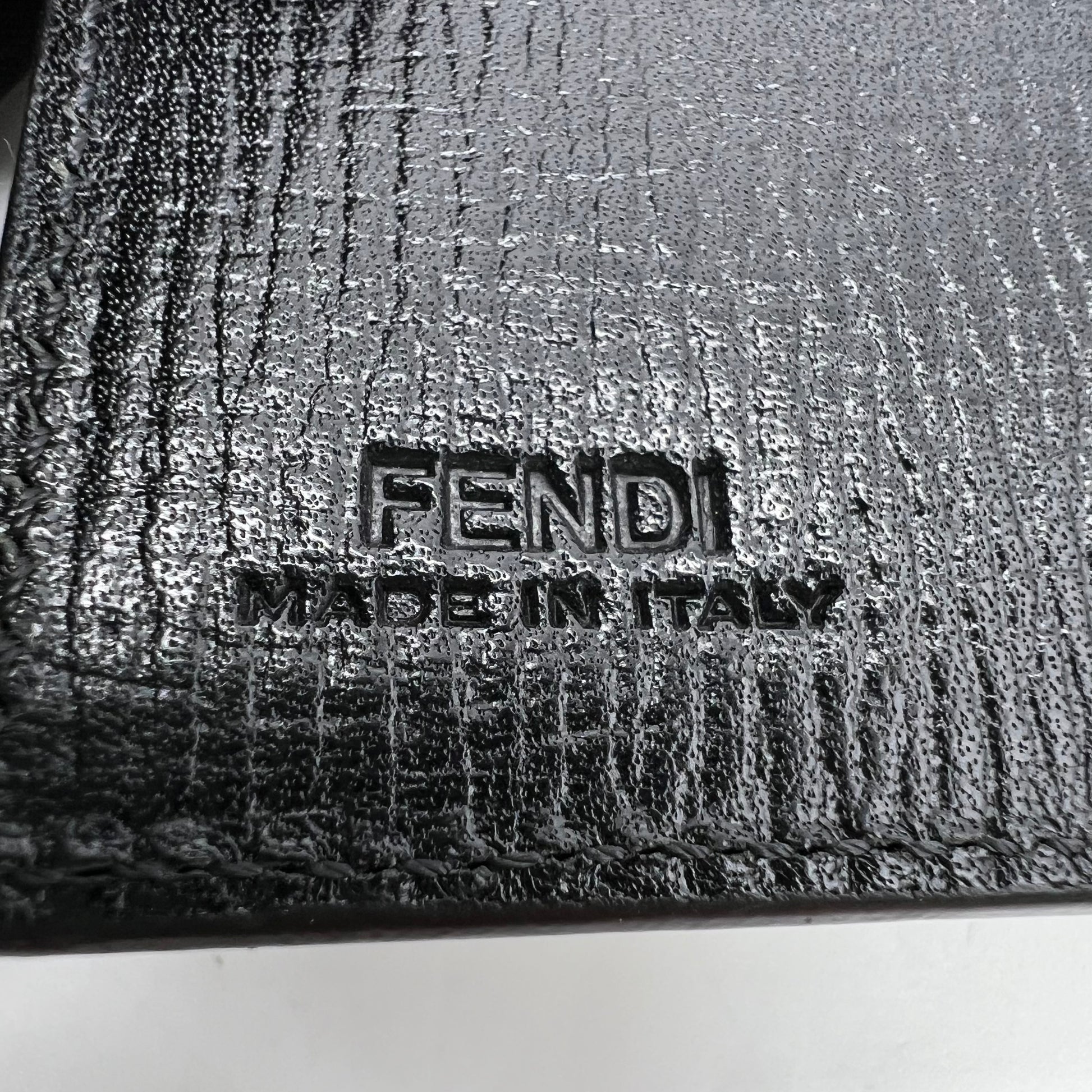 Fendi FF Motif Embossed Leather Bi-Fold Wallet W22317
