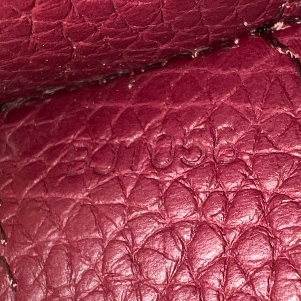 Moynat Réjane PM Bag in Bordeaux Taurillon Grained Leather B22722
