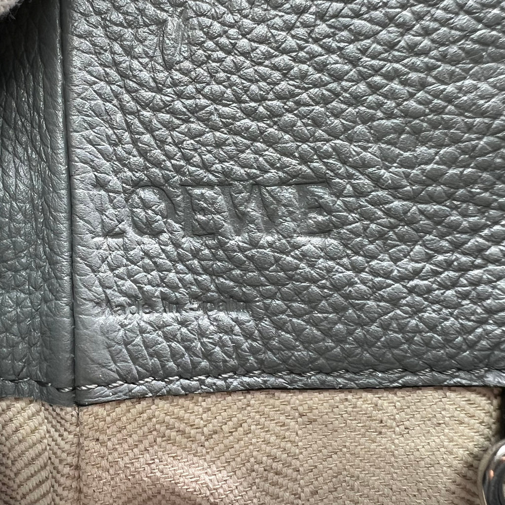 Loewe Medium Flamenco Knot Tote Bag in Dark Grey Grained Leather B22632