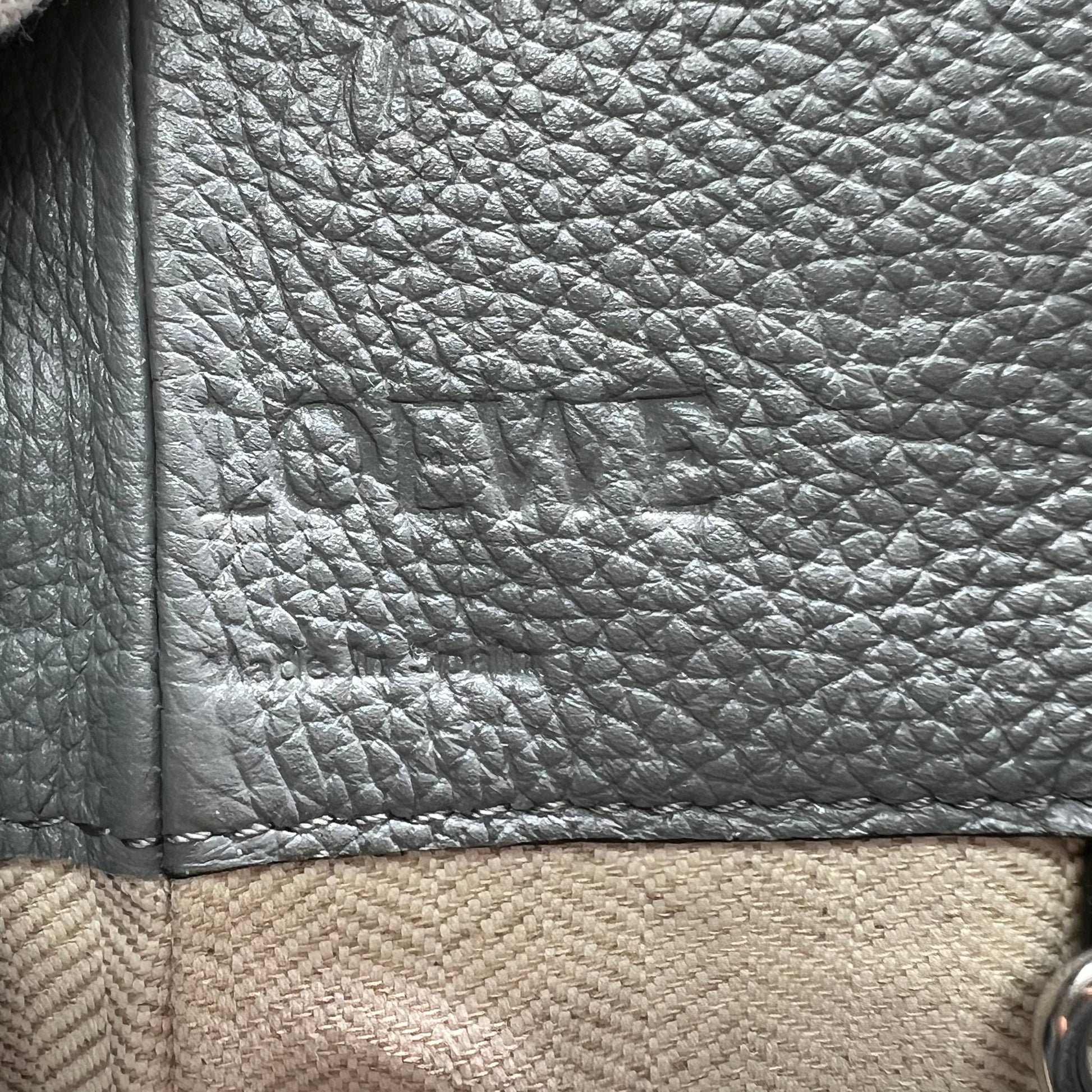 Loewe Medium Flamenco Knot Tote Bag in Dark Grey Grained Leather B22632