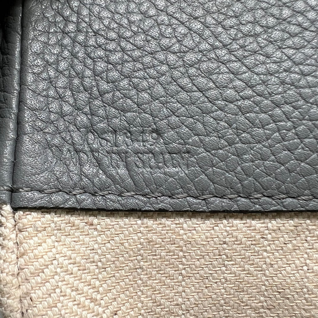 Loewe Medium Flamenco Knot Tote Bag in Dark Grey Grained Leather B22632