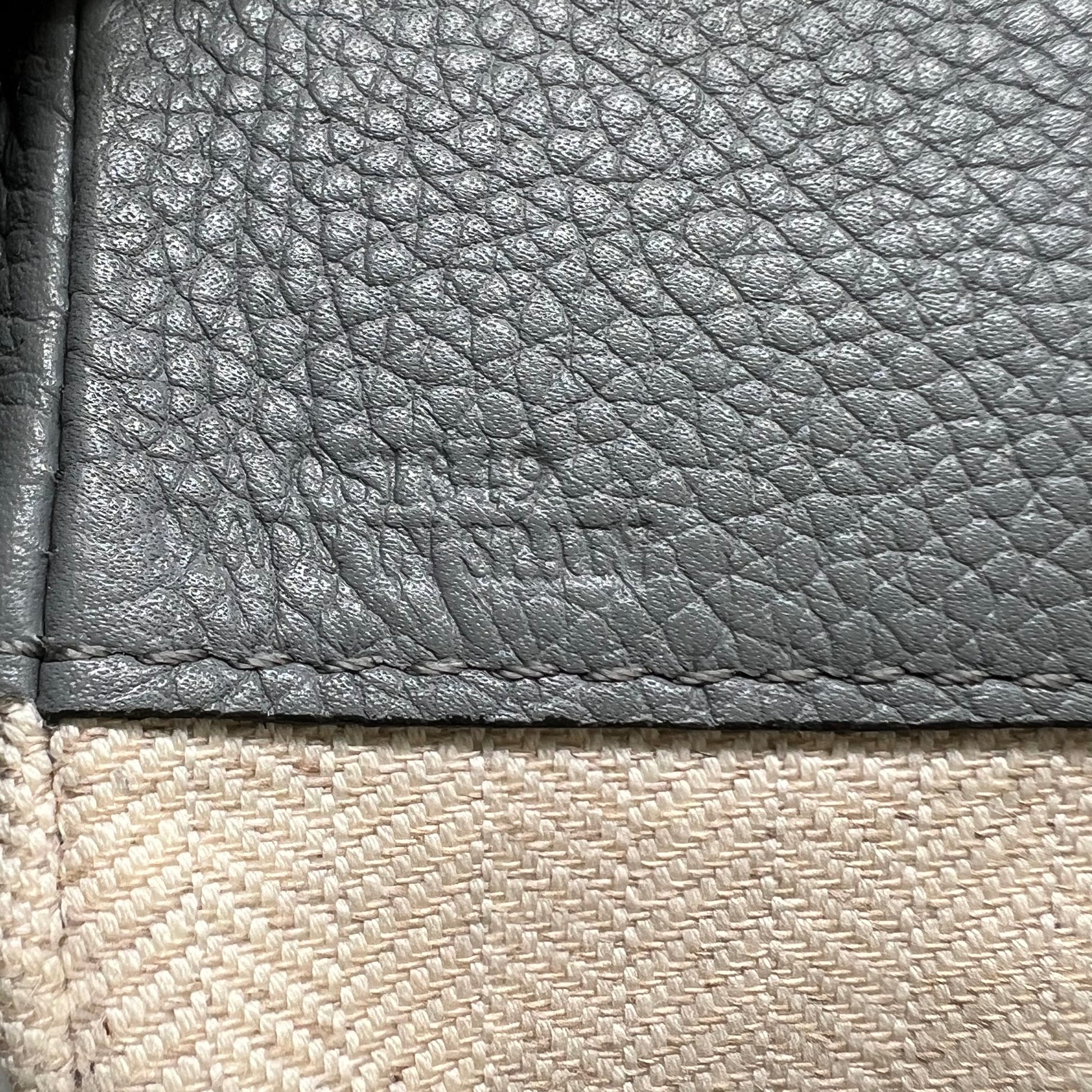 Loewe Medium Flamenco Knot Tote Bag in Dark Grey Grained Leather B22632