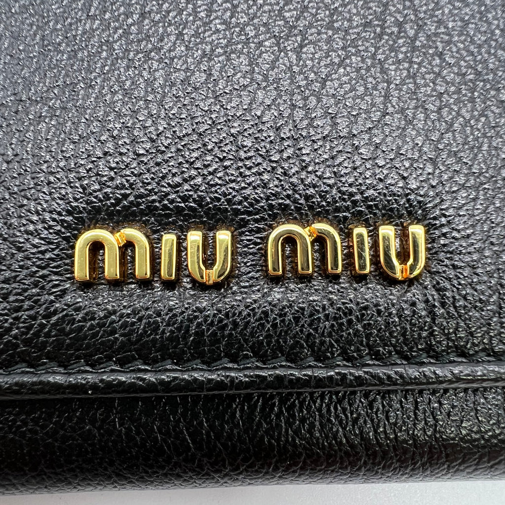 Miu Miu Madras Leather Flap Continental Wallet W22389