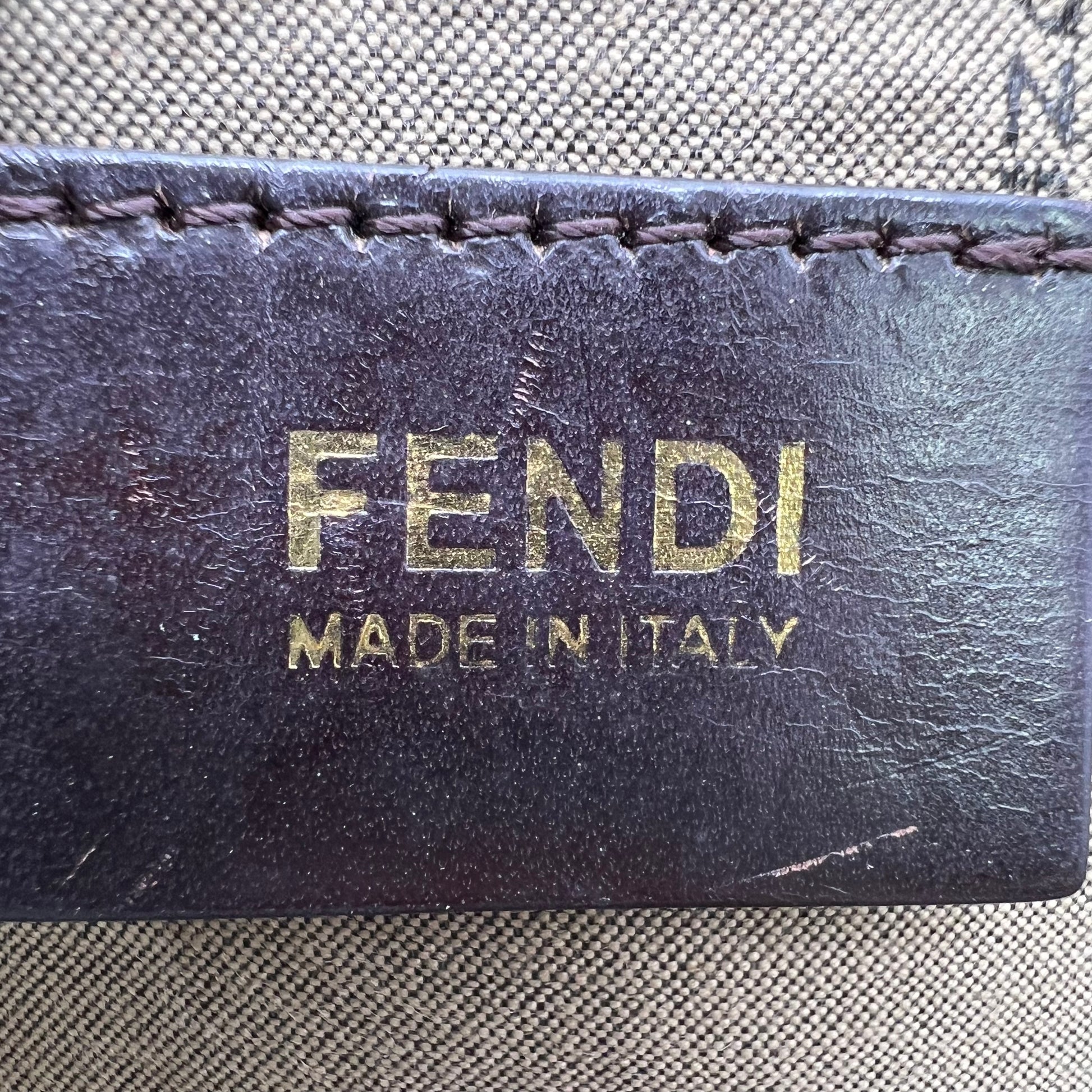 Fendi Zucchino Coated Canvas Shoulder Bag B22872
