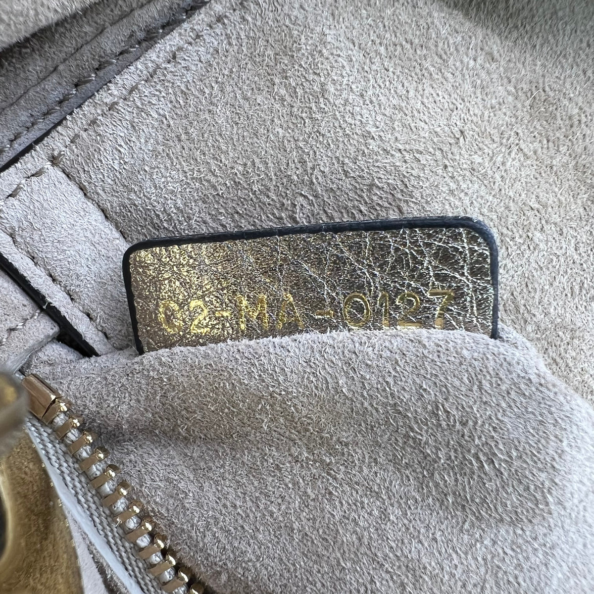 Christian Dior Metallic Lambskin Cannage Small My ABCDior Lady Dior Gold B22977