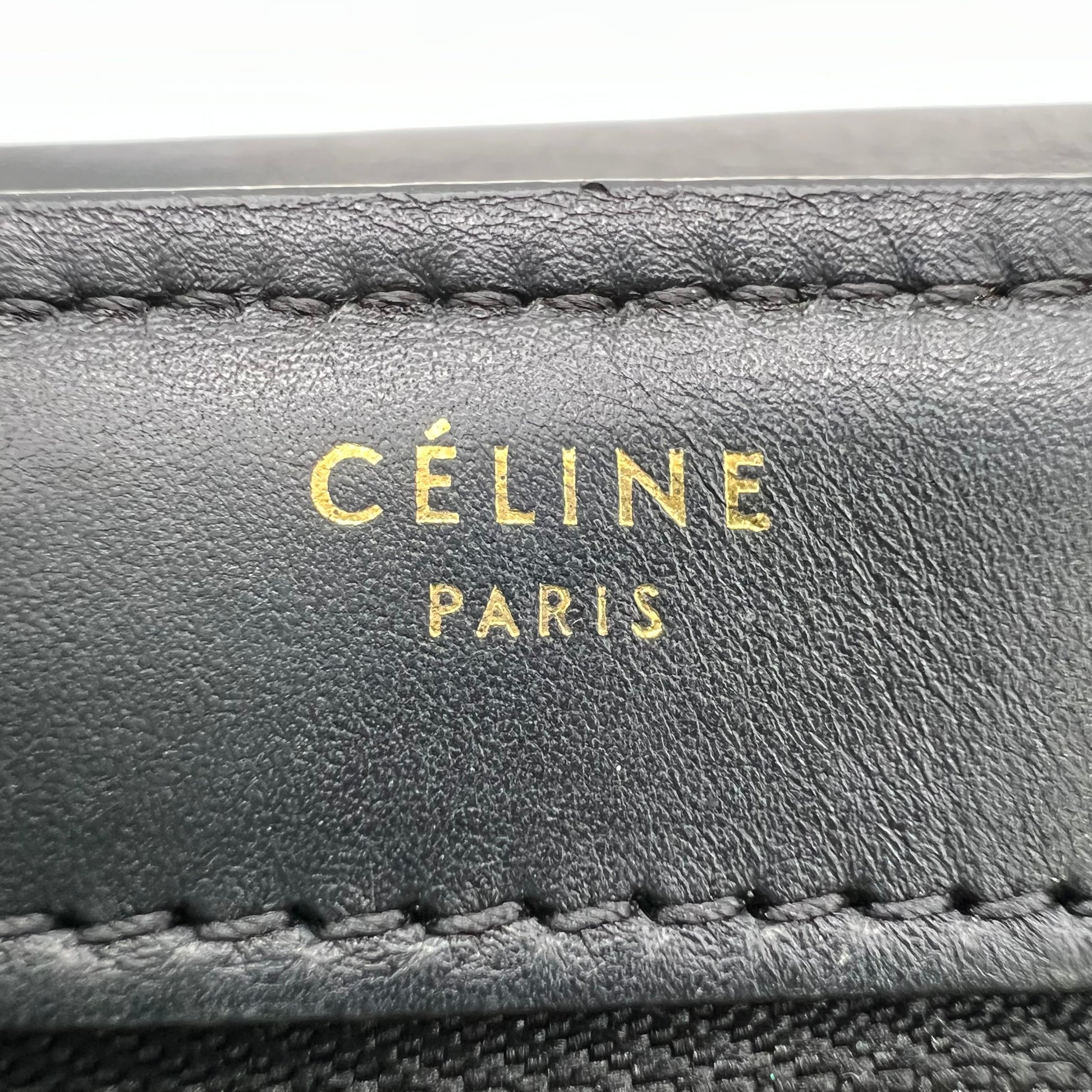 Celine Tri-Color Medium Trapeze Bag in Light Blue, Black Leather, and Tan Suede B22379