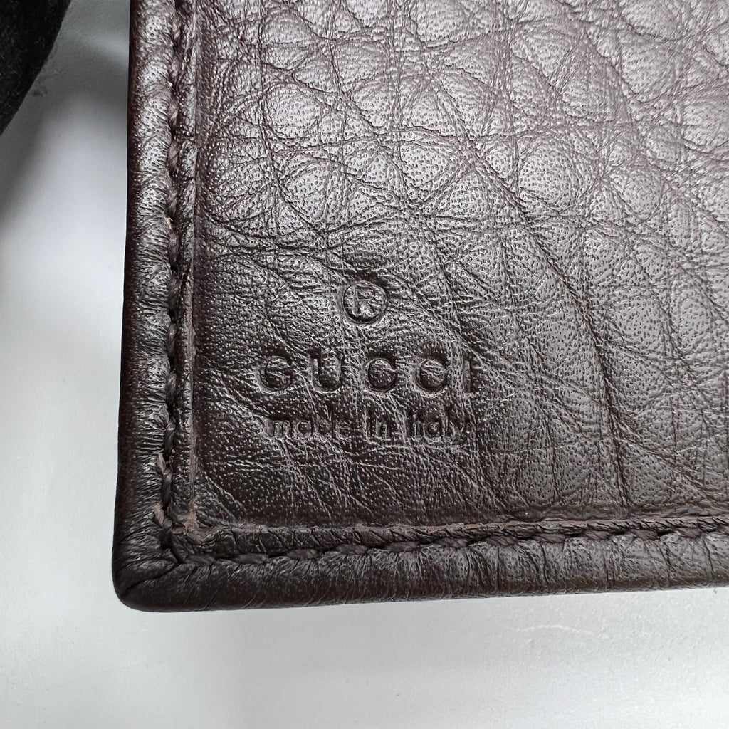 Gucci Dollar Calfskin Web Interlocking G Bi-fold Wallet W22426