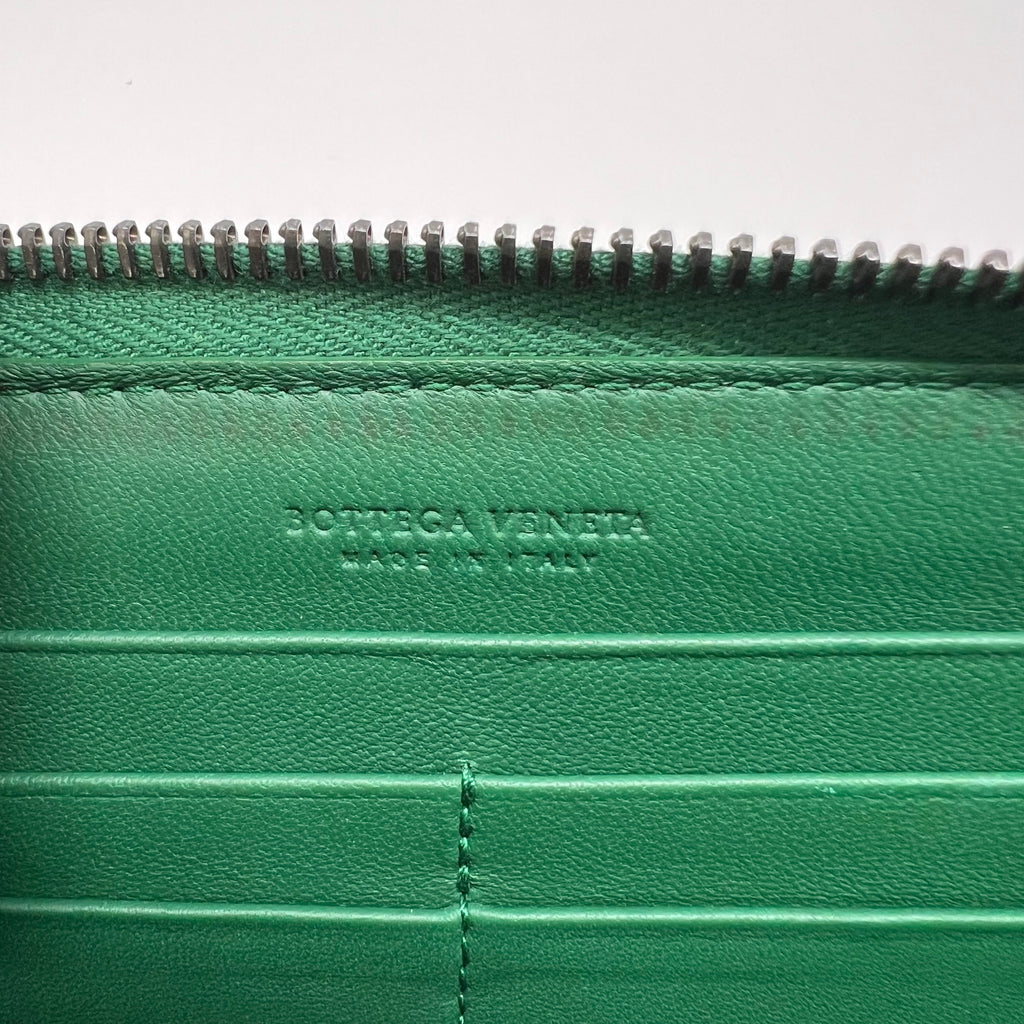 Bottega Veneta Intrecciato Nappa Leather Zip Around Wallet W22366