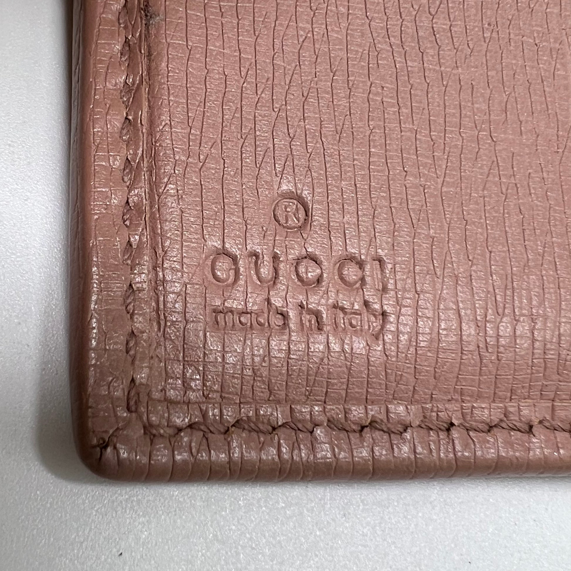 Gucci Pink Leather Betty Shanghai French Flap Wallet W22374