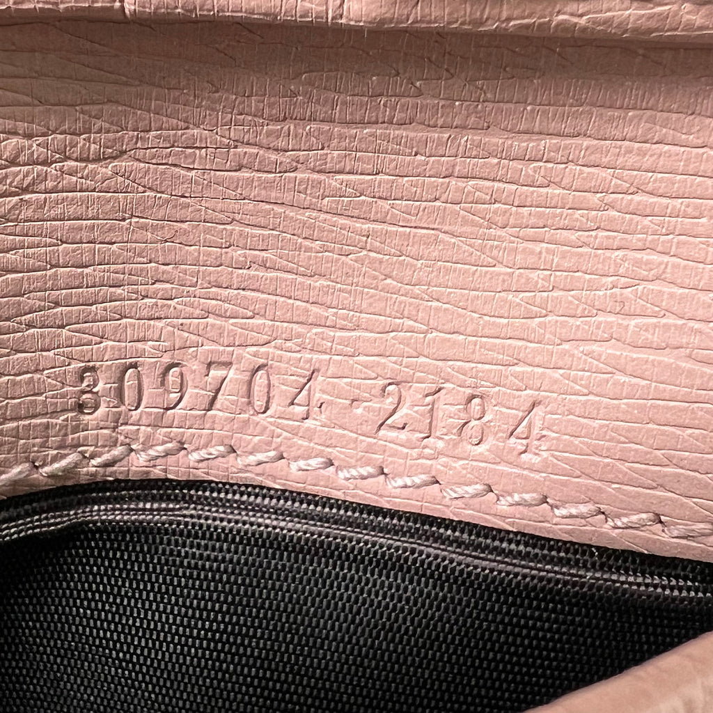 Gucci Pink Leather Betty Shanghai French Flap Wallet W22374