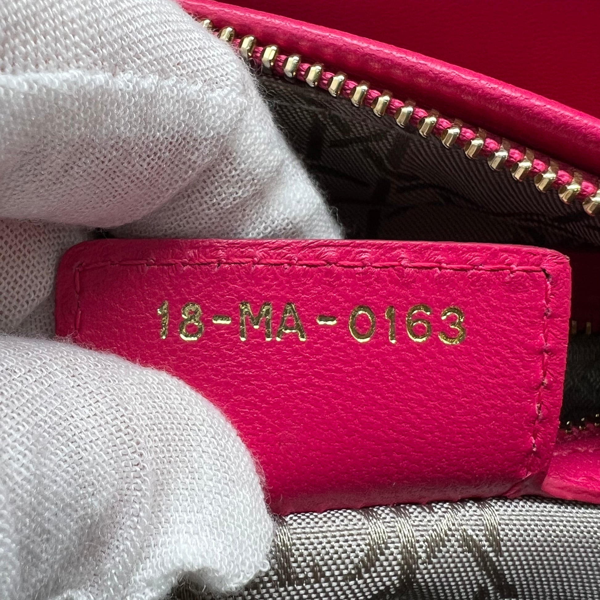Christian Dior Medium Lady Dior Bag in Hot Pink Cannage Lambskin Leather B23020